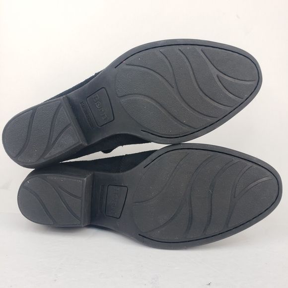 Born Starr Mule Clog Bootie Block Heel Black Suede Womens 6.5 - Picture 13 of 16